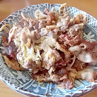 レンコンと豚肉の卵炒め